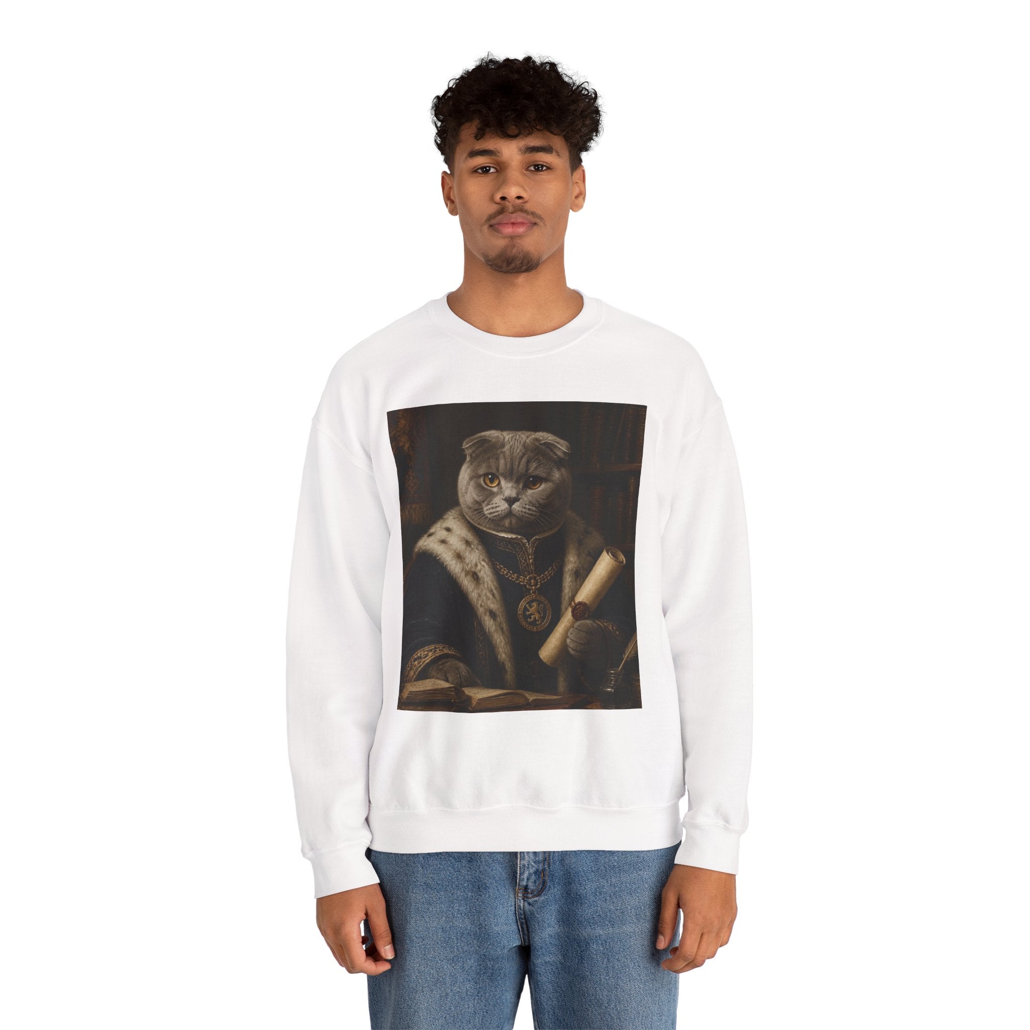 Scottish Fold Royal Cat Portrait Sweatshirt